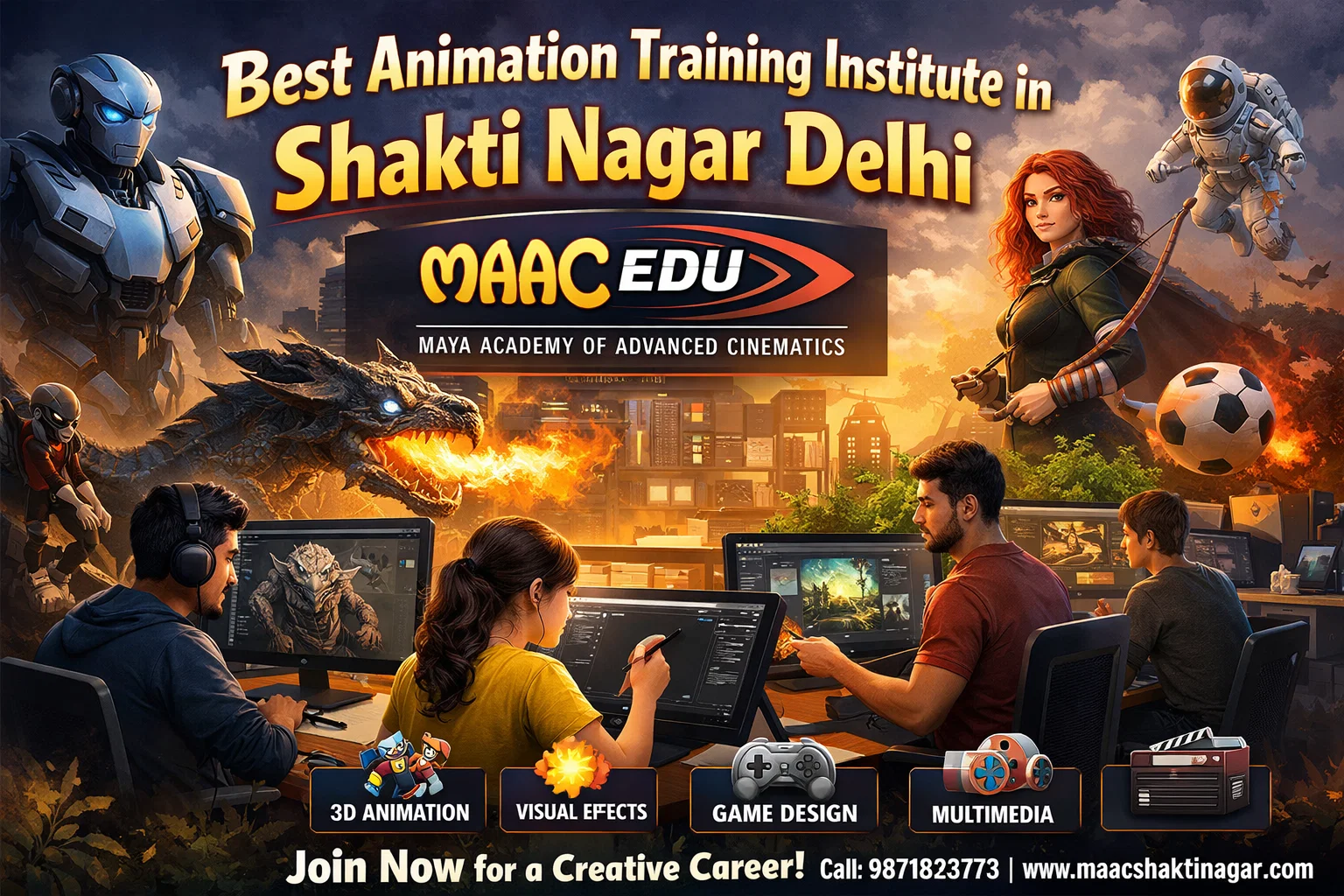 Animation Training Institute in Shakti Nagar Delhi | MAAC Edu Animation Courses